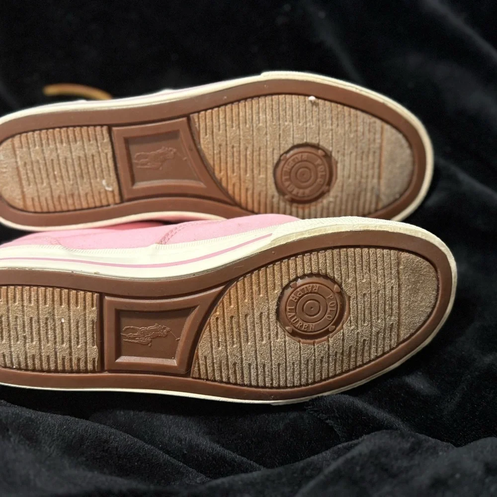 Polo by Ralph Lauren Pink and Brown Sneakers with Iconic Logo